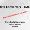 "Data Converters: DACs" - Prof. Boris Murmann (Stanford University)